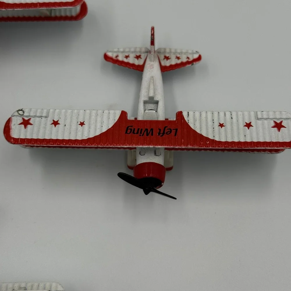 Vintage 1991 Red Baron Pizza Stearman‎ Squadron 1:72 Diecast Bi-Plane Set 4-Pack